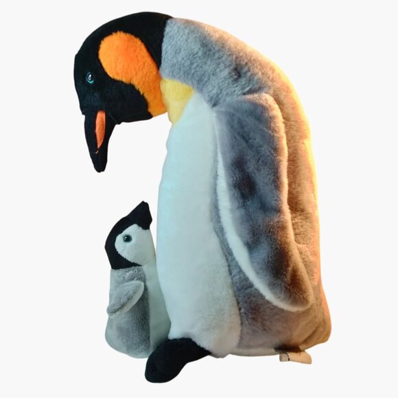 The Petting Zoo Penguin Chick Plush Stuffed Animal Baby Dad Father Vintage 1994 - Picture 1 of 9
